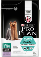 Pro Plan Adult Small&Mini Opti Digest Grain Free (индейка) в зоомагазине Лепшы Сябар