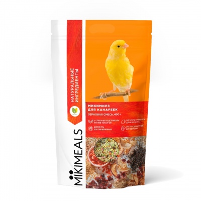MIKIMEALS Корм для канареек, 400 г