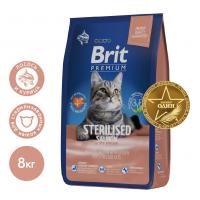 Brit Premium Cat Sterilised (лосось, курица) в зоомагазине Лепшы Сябар