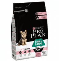 Pro Plan Puppy Small & Mini Sensitive Derma (лосось, рис) в зоомагазине Лепшы Сябар