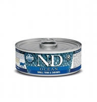 Farmina N&D Cat Ocean Tuna & Shrimp (тунец, креветки), 70 г в зоомагазине Лепшы Сябар