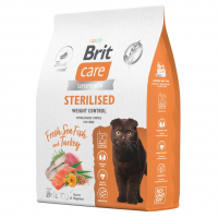 Brit Care Cat Sterilised Weight Control (морская рыба, индейка) в зоомагазине Лепшы Сябар
