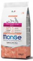 Monge Dog Speciality Monoprotein Adult X-Small (лосось, рис) в зоомагазине Лепшы Сябар