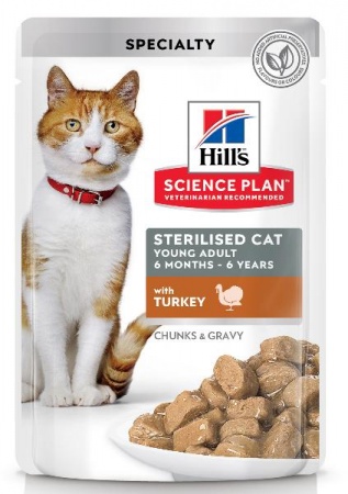 Hill's Science Plan Sterilised Cat (индейка), 85 г в зоомагазине Лепшы Сябар