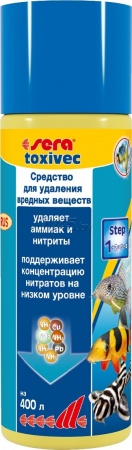 Sera Кондиционер для очистки воды "Toxivec", 100 мл в зоомагазине Лепшы Сябар