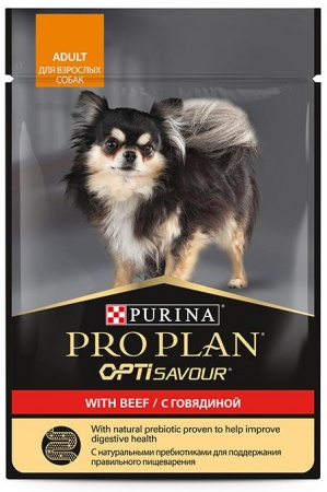 Pro Plan OptiSavour Dog (говядина), 85 г в зоомагазине Лепшы Сябар