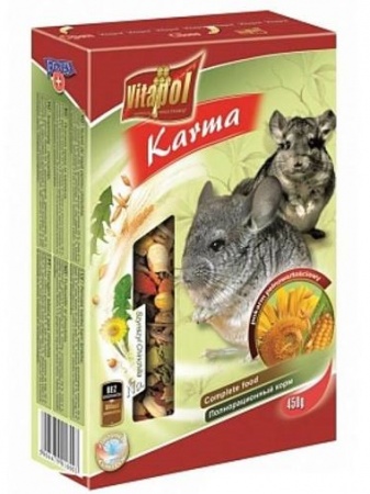 Корм Vitapol для шиншилл Karma полнорационный, 450 г в зоомагазине Лепшы Сябар