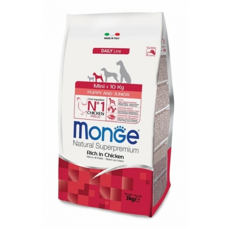 Monge Dog Daily Mini Puppy & Junior (курица) в зоомагазине Лепшы Сябар