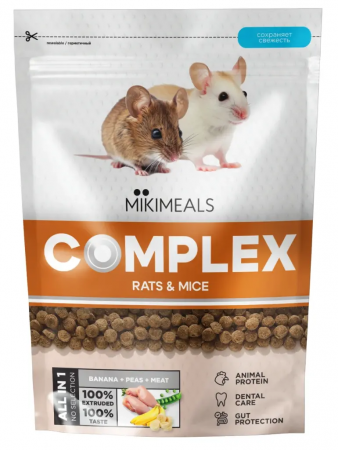 MIKIMEALS Complex Корм для крыс и мышей, 500 г в зоомагазине Лепшы Сябар