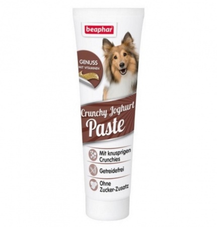 Beaphar Паста для собак Crunchy Joghurt Paste, 100 г в зоомагазине Лепшы Сябар
