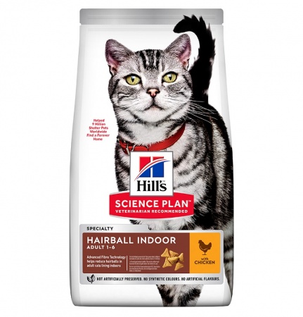 Hill's Science Plan Hairball Indoor (курица) в зоомагазине Лепшы Сябар