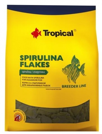 BREEDER LINE SPIRULINA FLAKES корм со спирулиной для аквариумных рыбок, 1 кг в зоомагазине Лепшы Сябар