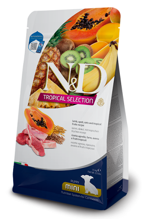 Farmina N&D LG Tropical Selection Puppy Mini (ягненок, тропические фрукты) в зоомагазине Лепшы Сябар