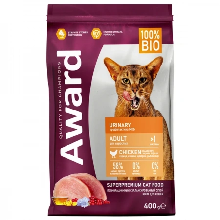 Award Cat Urinary (курица) в зоомагазине Лепшы Сябар