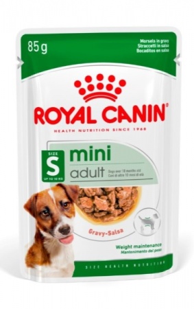 Royal Canin Mini Adult (в соусе), 85 г х 12 шт в зоомагазине Лепшы Сябар