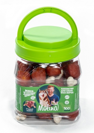 Molina лакомство с кальцием (утиные ножки), 400 г в зоомагазине Лепшы Сябар