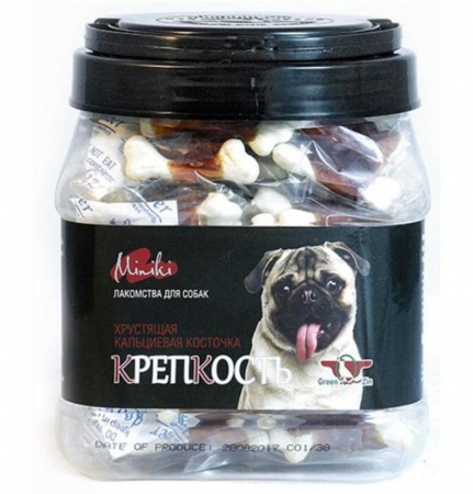 GreenQZin "Миники Крепкость" (кальциевая косточка с уткой), 520 г в зоомагазине Лепшы Сябар